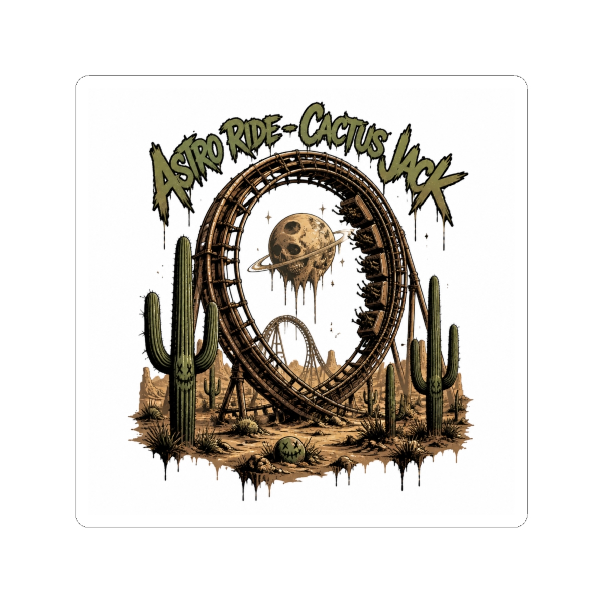 Travis Scott "Astro Ride - Cactus Jack" Sticker