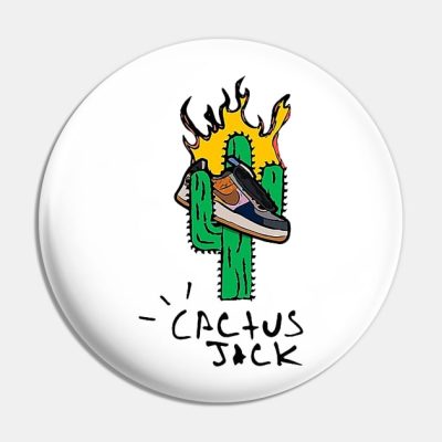 Cactus Jack Fire Shoe Pin Official Travis Scott Merch