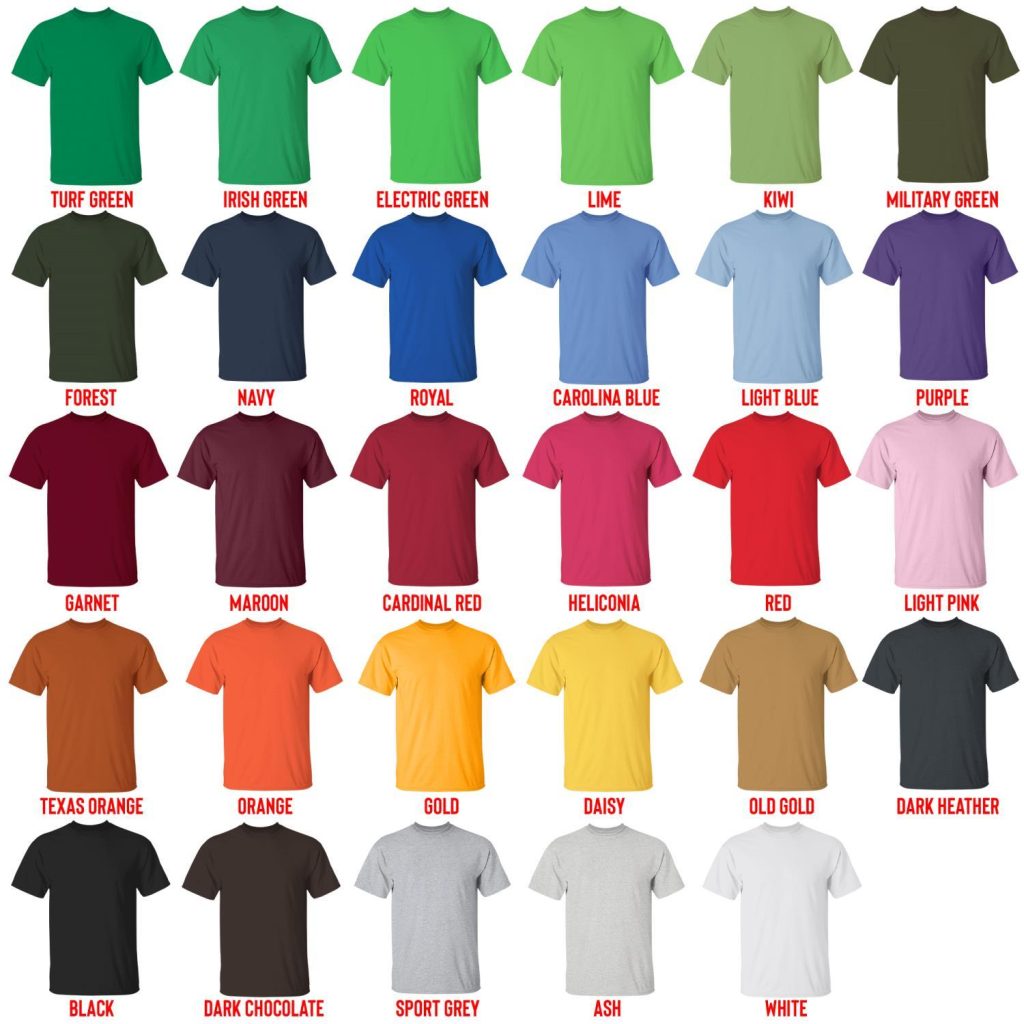 t shirt color chart - Travis Scott Merch